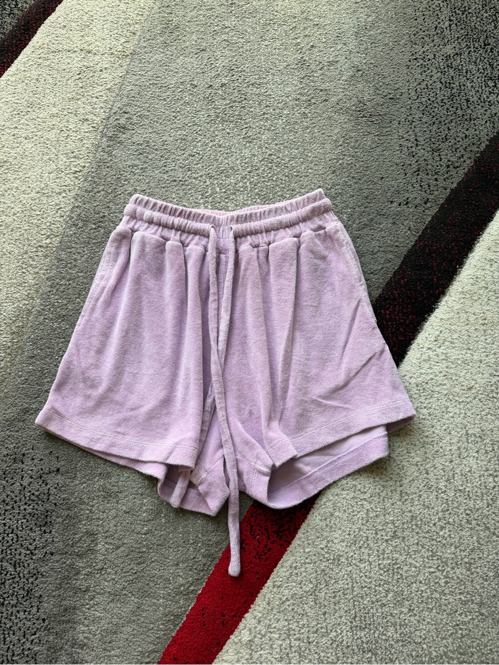 Daily Drills Lavender Terry Cloth Lounge Athletic Shorts